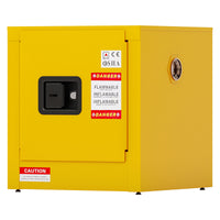 Flammable Safety Cabinet, Galvanized Steel, Laboratory Cabinets Explosion Proof Cabinets Anti Corrosion Reagents Instruments Protection Supplies Cabinet Antique Yellow Steel