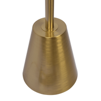 Lumina Brassed Gold Floor Lamp With Rotary Switch Triple Spots Metal Cone Base Gold Table&Floor Lamps Brass
