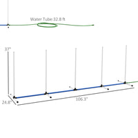Pawhut 2 Piece Dog Agility Training Equipment Set With Weave Poles, Spray Water Tube, Whistle, Carry Bag, Dog Agility Course For Outdoor, Garden, Backyard, White White Plastic