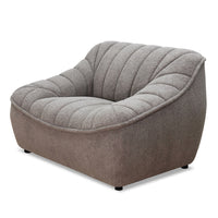 Pearl Fabric Chair Taupe Memory Foam Fabric