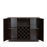 Espresso 2 Door Wine Cabinet With Stemware Rack Espresso Kitchen Mdf