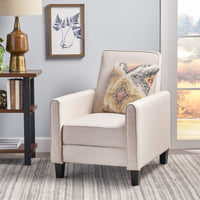 Light Beige Linen Push Back Chair For Elegant Home D Cor Light Beige Fabric