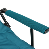 Steel Folding Mesh Quad Camping Chair, With Cup Holder, & Carry Bag Blue Red Seats 2 Steel