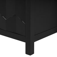 Luxurious Four Door Sideboard With Honeycomb Patterned Doors, Offering Large Storage For Study,Entrance And Living Room Black Primary Living Space American Design Mdf