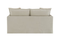 Upendo Loveseat W 2 Pillows, Beige Linen Beige Linen