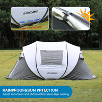 4 6 Persons White Gray Pop Up Boat Tent White Gray Polyethylene