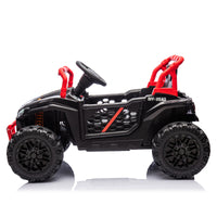 24V Kids Ride On Utv,Electric Toy For Kids W Parents Remote Control,Four Wheel Suspension,Low Start,Adjustable Speed,Multimedia Player,Early Education,Bluetooth,Rear Storage Space For Kids Aged 3 . Red 50 99 Lbs Polypropylene