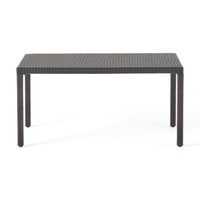 Rhode Island 7Pc Rectangular Table Brown Rattan