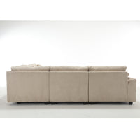 Arrival Oversized Modular Sectional Sofa Couch,Modern Minimalist Couches For Living Room,Free Combination Deep Seat Corner Couch For Living Room,Corduroy, Beige Beige Fabric 6 Seat