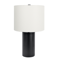 Aura Black Table Lamp With On Off Switch Black Block Base Black,White Table&Floor Lamps Metal
