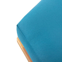 Mirabelle 2 Seater Sofa Left, Teal Teal Acacia Wood