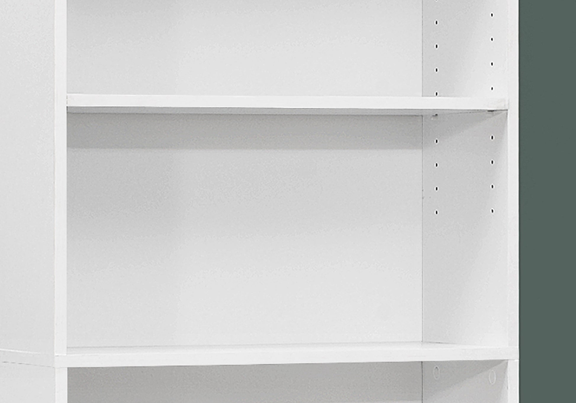 Bookshelf, Bookcase, 6 Tier, 72"H, Office, Bedroom, White Laminate, Transitional White Particle Board