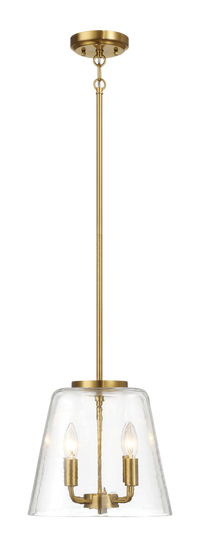 Soiree Four Candle Lights Pendant With Clear Glass Satin Brass Clear,Gold Ceiling Lights Brass,Glass,Metal