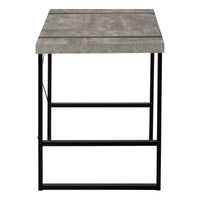 Computer Desk, Home Office, Laptop, 48"L, Work, Grey Laminate, Black Metal, Contemporary, Modern Grey Particle Board