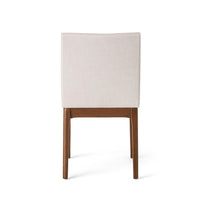 Dining Chair Set Of 2 Light Beige Fabric