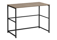 Computer Desk, Home Office, Laptop, Left, Right Set Up, Storage Drawers, 40"L, Work, Brown Laminate, Black Metal, Contemporary, Modern Taupe Particle Board