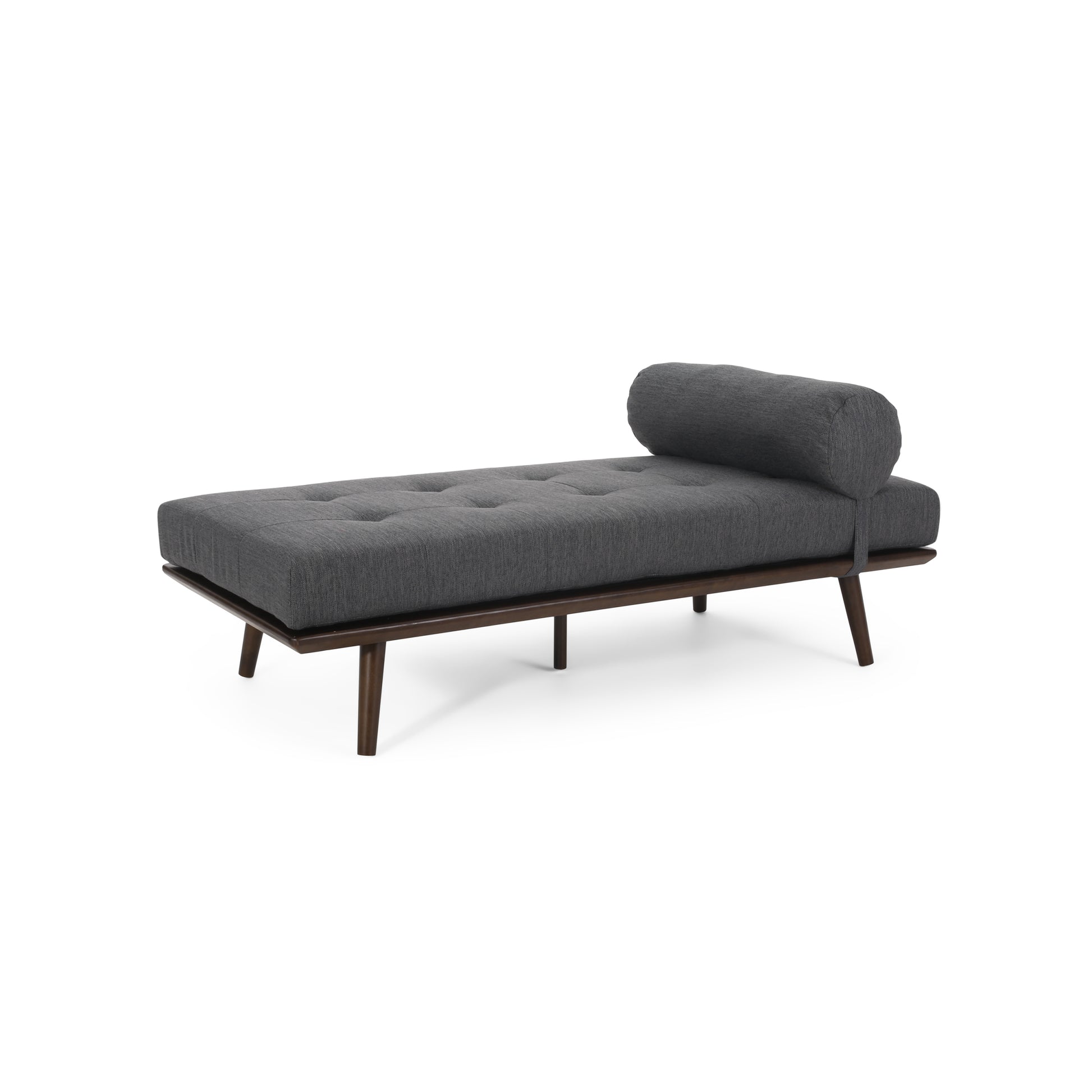 Chaise Lounge Charcoal Fabric