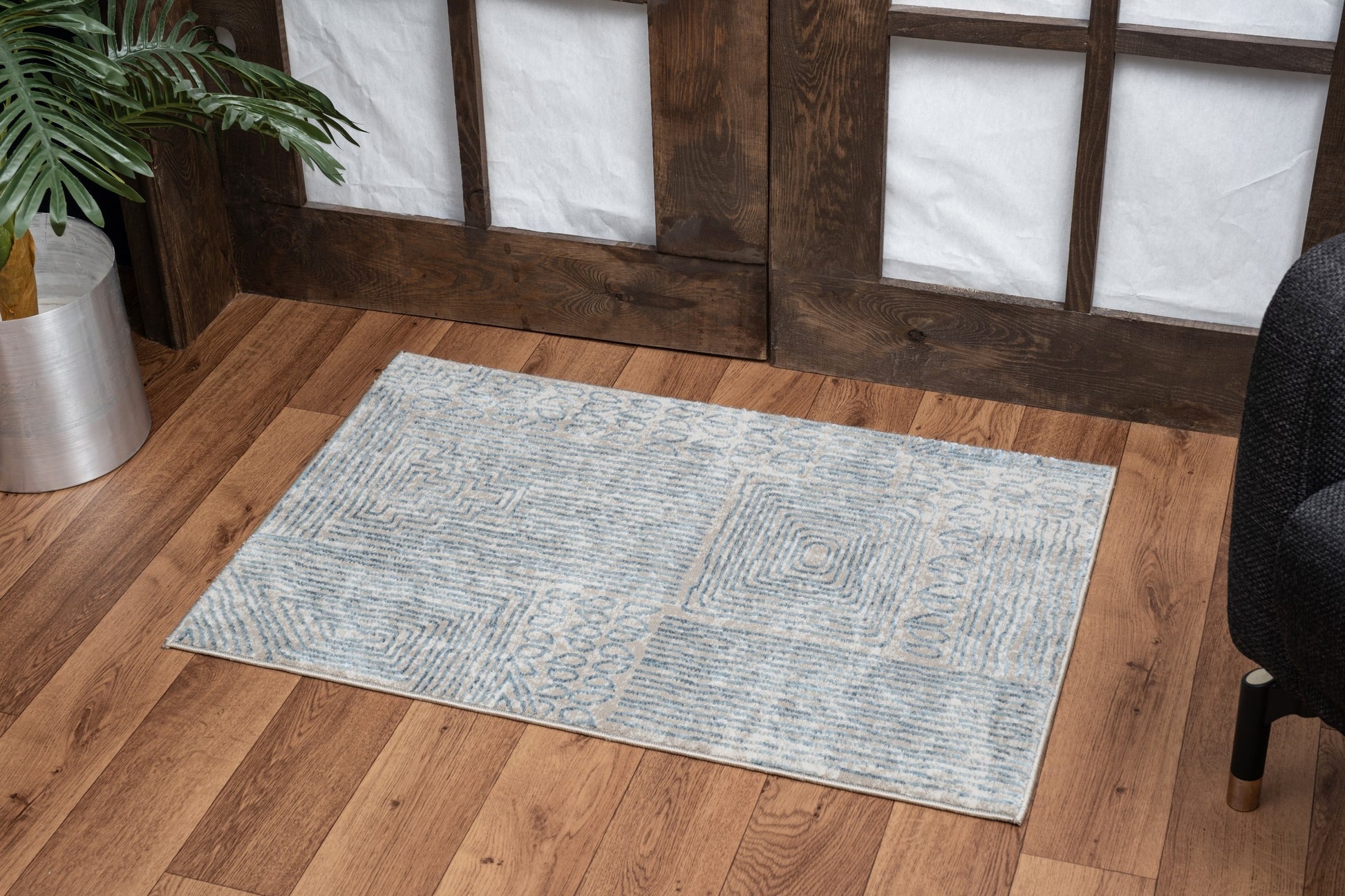 Elegance Gc Cnc6009 Blue 2 Ft. 7 In. X 7 Ft. 3 In. Area Rug Blue Polyester