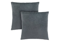 Pillows, Set Of 2, 18 X 18 Square, Insert Included, Decorative Throw, Accent, Sofa, Couch, Bedroom, Grey Hypoallergenic Polyester, Modern Grey Polyester Polyester