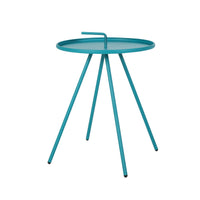 Vida 16.5 Side Table Teal Iron