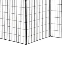 Outsunny Garden Decorative Fence Panel, 4 Pack, 44 X 36 Inch, Linear Length 12 Feet, Steel Border Folding Fence For Garden Landscaping Black Steel