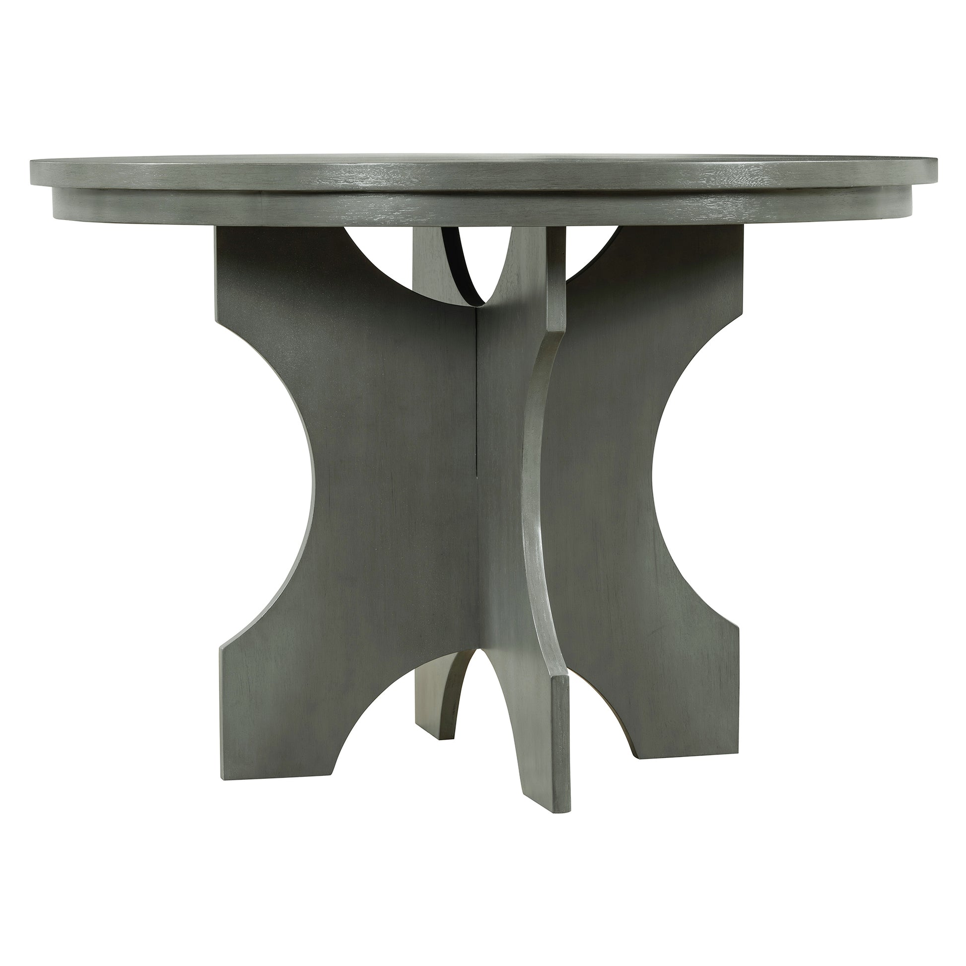 5 Piece Rustic Charm Round Dining Set With 3 Upholstered Chairs And Curved Bench For Dining Room, Kitchen And Living Room Gray Gray Rubber Wood