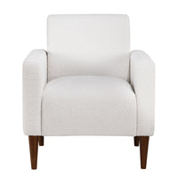 Caius Modern Arm Chair White Foam Boucle