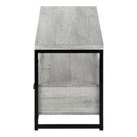 Tv Stand, 48 Inch, Console, Media Entertainment Center, Storage Drawers, Living Room, Bedroom, Grey Laminate, Black Metal, Contemporary, Modern Grey 70 79 Inches Particle Board