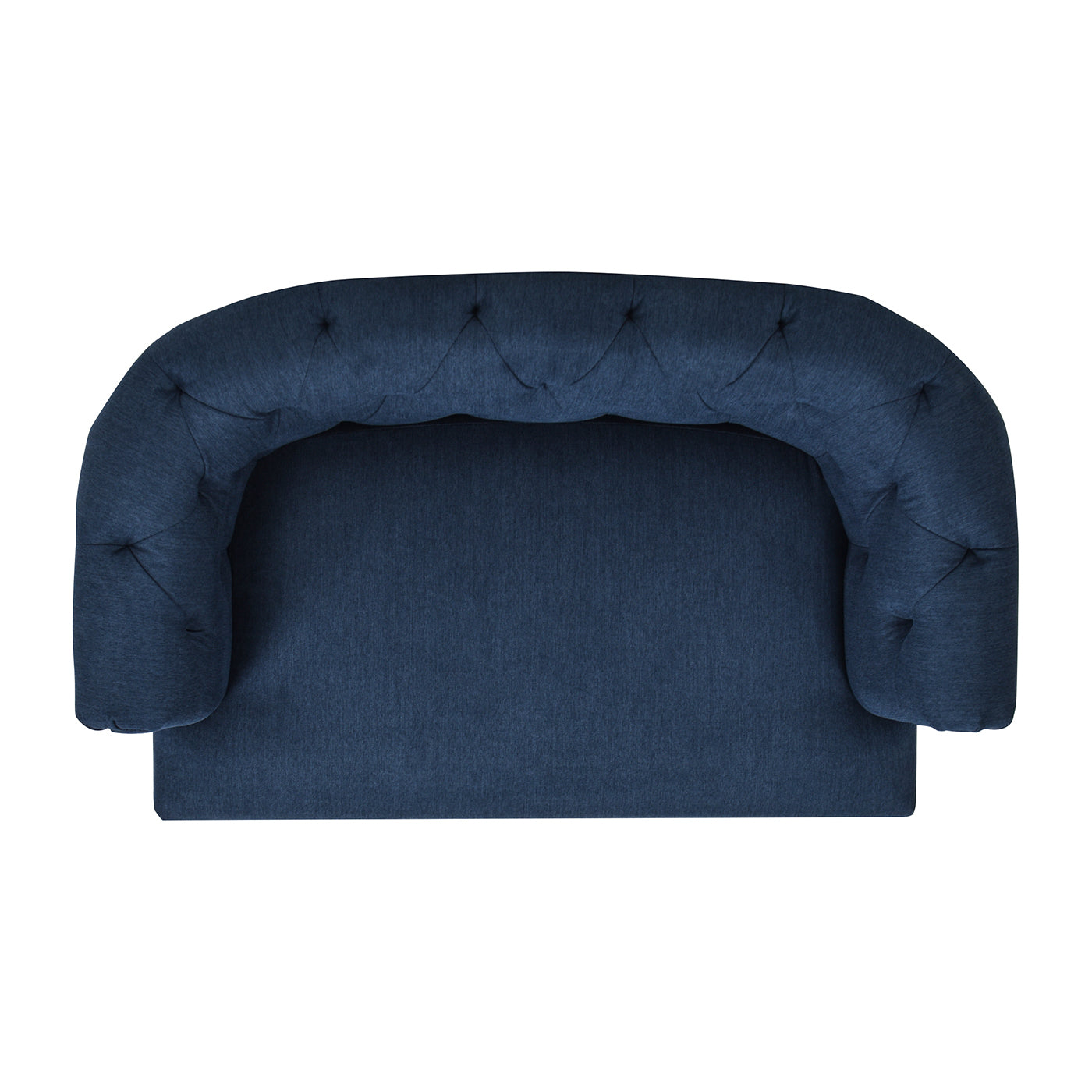 Kiki 36.5" Chesterfield Dog Sofa Bed, Medium, Pacific Blue Stain Resistant High Performance Polyester Blue Foam Polyester