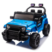 12V Kids Ride On Electric Car W Parents Control,Dual Drive, Four Wheel Suspension,With Music,Bluetooth,Mp3,Usb,With Headlights, Steering Wheel Quick Release,Slow Start For Kids Aged 3 8. Blue 50 99 Lbs Polypropylene