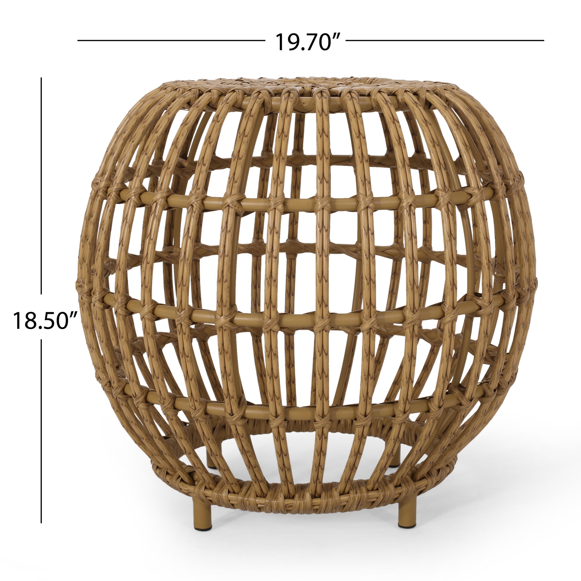 Ottawa Side Table Light Brown Wicker