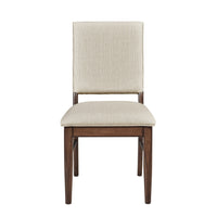 Modern Design 6Pc Dining Set Table Bench And 4X Side Chairs Fabric Upholstered Seat Brown Finish Wooden Dining Kitchen Furniture Brown Mix Seats 6 Dining Room Bench Seating Modern Dining Table With Chair And Bench Wood