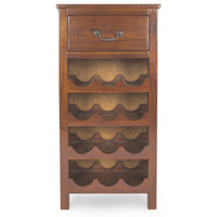 Wine Rack Dark Brown Acacia Wood