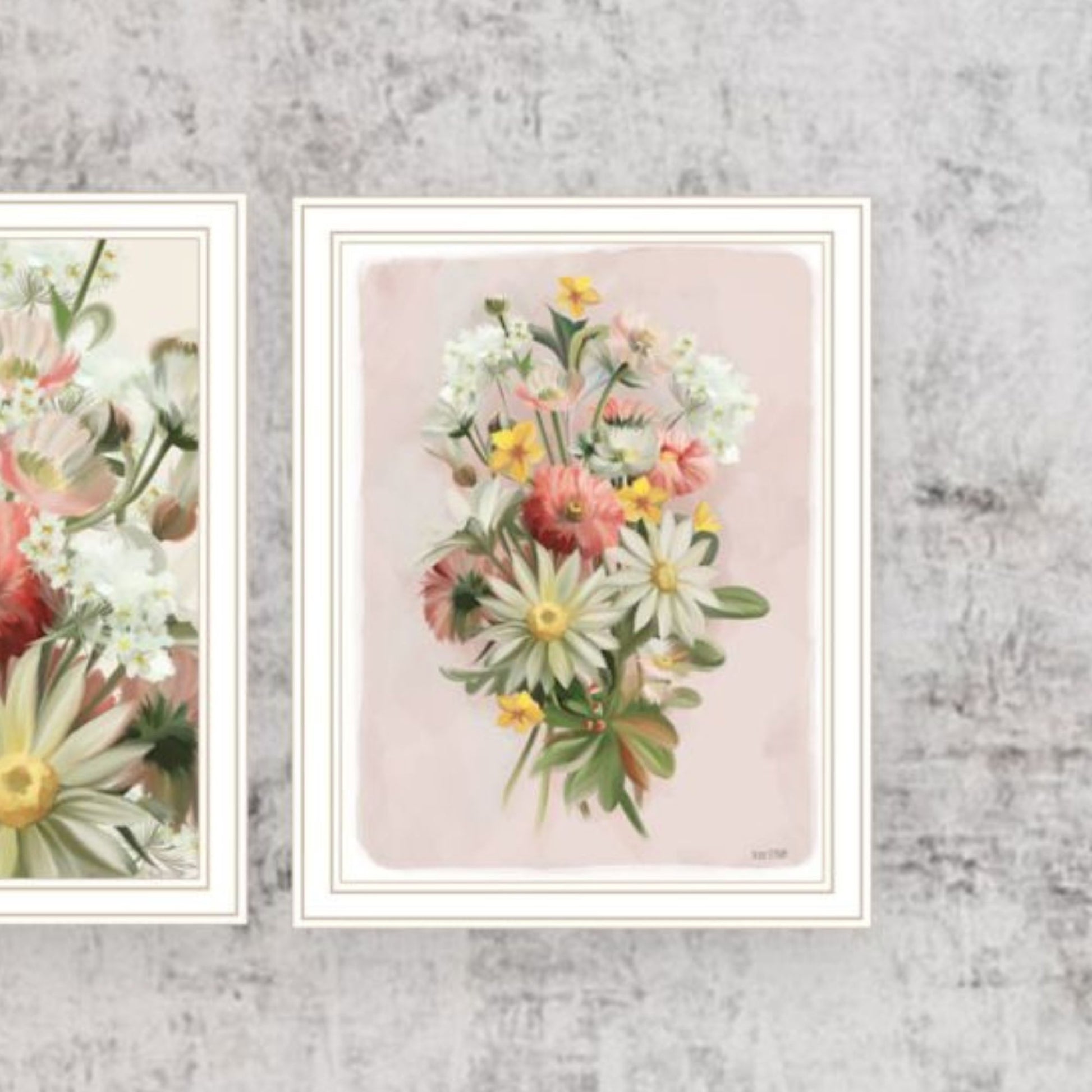 "Summer Wildflowers Just For You" Framed Wall Art For Living Room, Wall Art Print For Home Decor, Bedroom Wall Art By House Fenway Multicolor Wood Paper