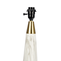 Enclave Hydro Black Table Lamp With On Off Switch Faux Marble Base Fabric Shade Gold,White,White Marble Table&Floor Lamps Brass,Fabric,Faux Marble