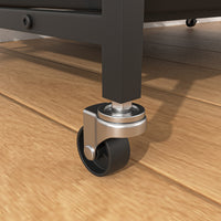 Modern Kennel Dogs Room Up To 80 Lb, Dog Crate Furniture With Multi Purpose Rremovable Ttray, Double Door Dog House, Lift Panel, 360 Degree Rotation 3 Height Adjustable Feeding Bowls Brown Antique Brown Mid Century Modern,Minimalist Dog Particle Board