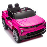 24V Kids Ride On Car W Parents Control,Licensed Chevrolet Silverado,Four Wheel Suspension,Led Lights,Bluetooth,Music,Usb,Mp3,Power Display,Speeds 2.49 3.73Mph For Kids Aged 2 5. Pink 50 99 Lbs