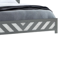 Rush Grey Queen Bed Grey Solid Wood Mdf