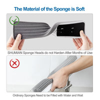 Apartment Mop Sponge Mop Specialized For Small Spaces Self Wringing Mops For Floor Cleaning Dormitory Bathroom Absorbent Sponge Mop For Floor Cleaning Grey Iron