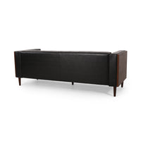 3 Seater Sofa Black Pu