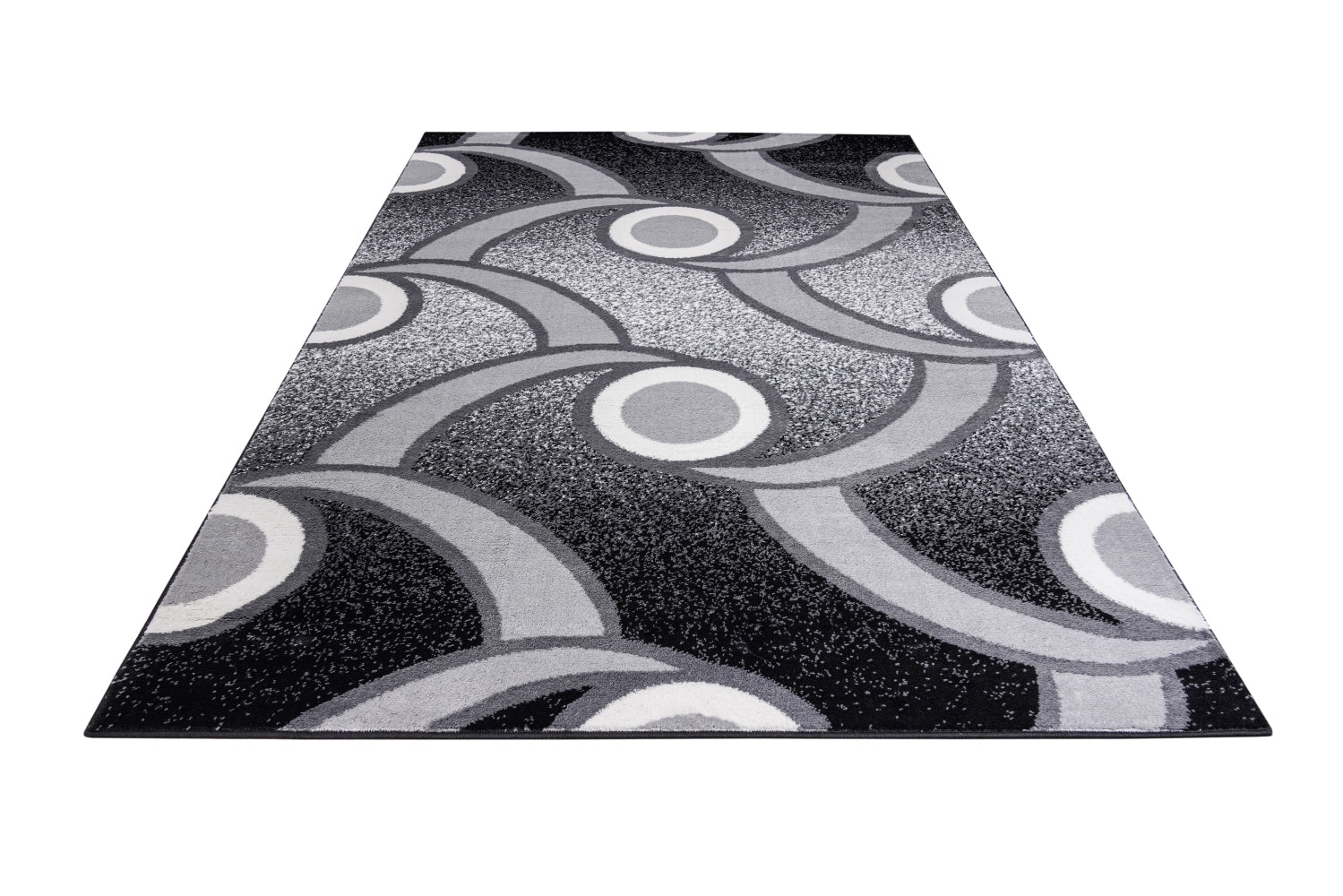 Jersey Area Rugs, Carpets For Livingroom, 7X10 Area Rugs ,3988 Black Grey Rectangle 8&10 Black Grey Contemporary Abstract Polypropylene