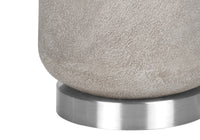Lighting, 29"H, Table Lamp, Grey Resin, Ivory Cream Shade, Modern Grey Polyresin