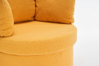 029 Teddy Fabric Swivel And Storage Chair With Back Cushion For Living Room,Yellow Yellow Primary Living Space Modern Foam Teddy