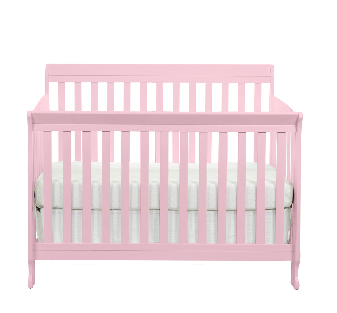 Riley 4 In 1 Convertible Crib Pink Pink Wood