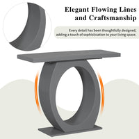 Mirod Stylish Modern Side Table With Egg Shaped Base,Enhanced Stability And Durability,Sleek Design For Home Decor,Perfect For Living Room Or Bedroom Grey Mdf Acacia