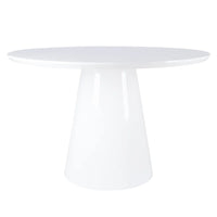 Modern White High Gloss Round Dining Table Gloss White Desk And Hutch Dining Room Minimalist,Modern Freestanding Round Kitchen & Dining Tables Glossy Round Mdf Pedestal
