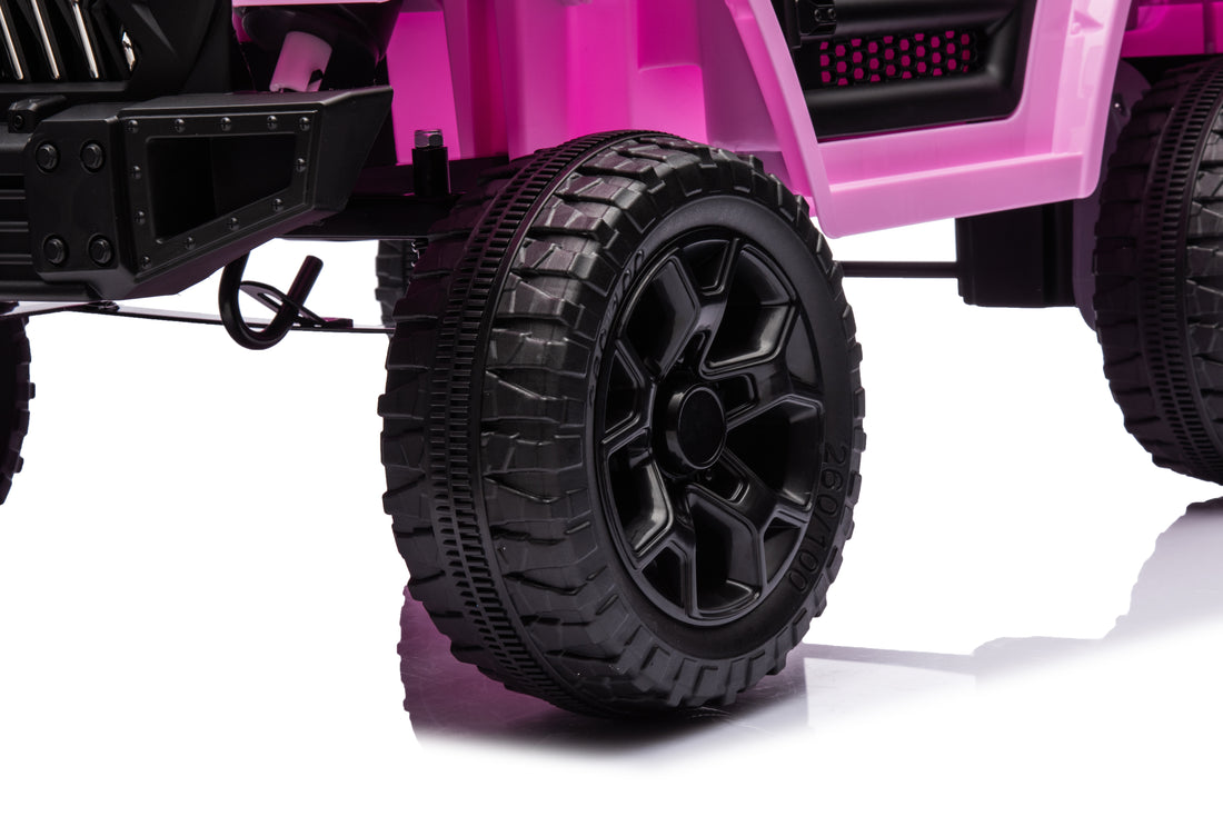 Kids Ride On Truck Car, 12V Ride On Toy Electric Cars For Kids W Remote, Bluetooth,Pink Pink Abs