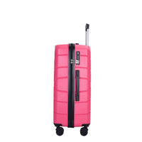 Hardshell Suitcase Spinner Wheels Pp Luggage Sets Lightweight Durable Suitcase With Tsa Lock,3 Piece Set 20 24 28 ,Rose Rose Polypropylene