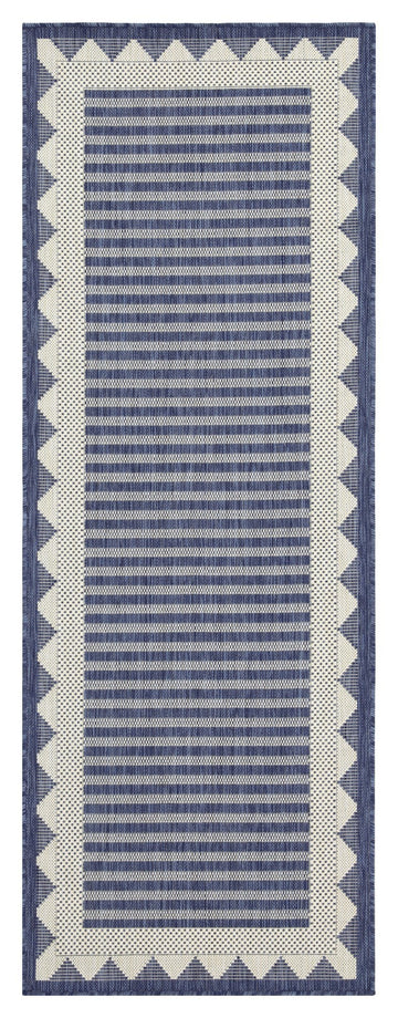 Sunshine Gc Har2013 Blue 2 Ft. 7 In. X 7 Ft. 3 In. Indoor Outdoor Area Rug Blue Polyester Polypropylene