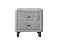 Cleo Nightstand, Gray Boucle Bd02473 Gray Boucle